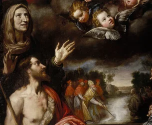 Altertavlen af Sneens Madonna (detalje): værk af Francesco Fiasella, opbevaret i Misericordias kirke eller helligdom i Massaswed